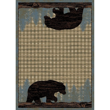 Sleep Ez 2 x 4 ft. American Destination Ashland Area Rug Blue SL3072632